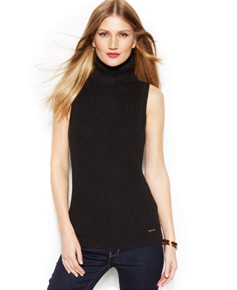 michael kors hoodie buttons women|Michael Kors sleeveless turtleneck sweater.